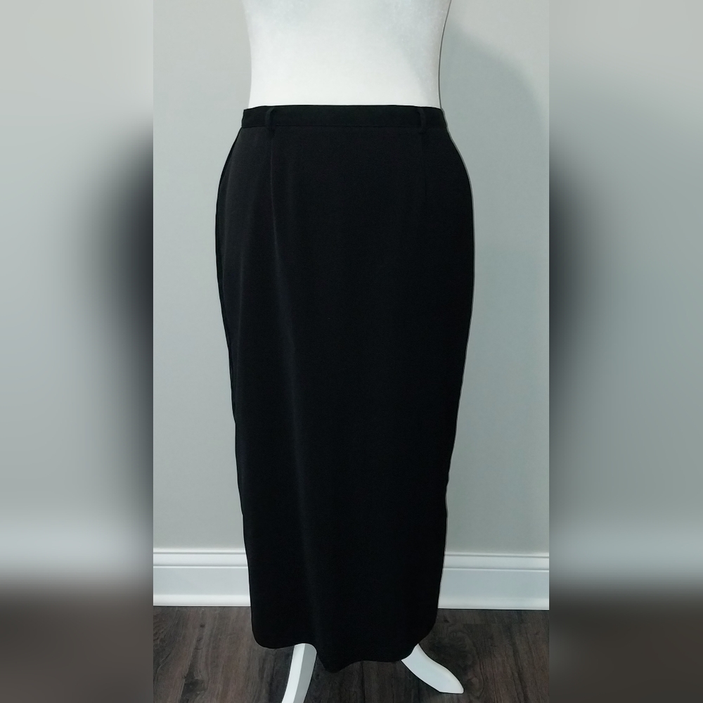 Sag Harbor Black Midi Skirt Size 14